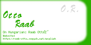 otto raab business card